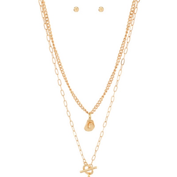 Layered Tiny Western Style Pendant Necklace Set - Picture 4 of 5